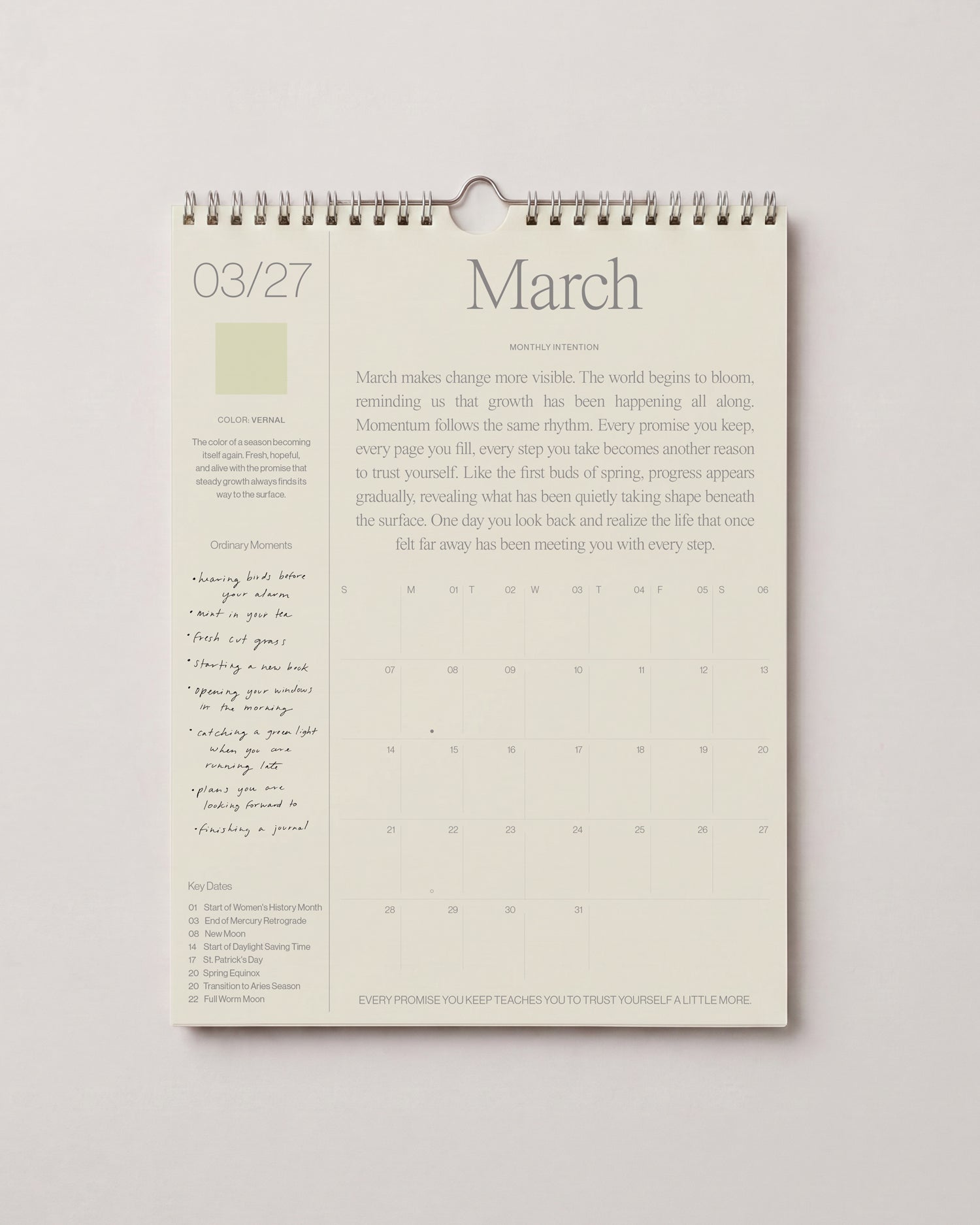 2027 Intentional Calendar
