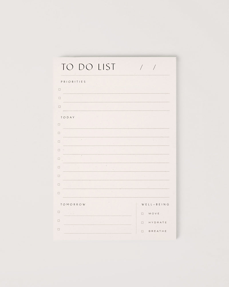 Minimalist To Do List Notepad : Daily To Do List Notepad Stationery